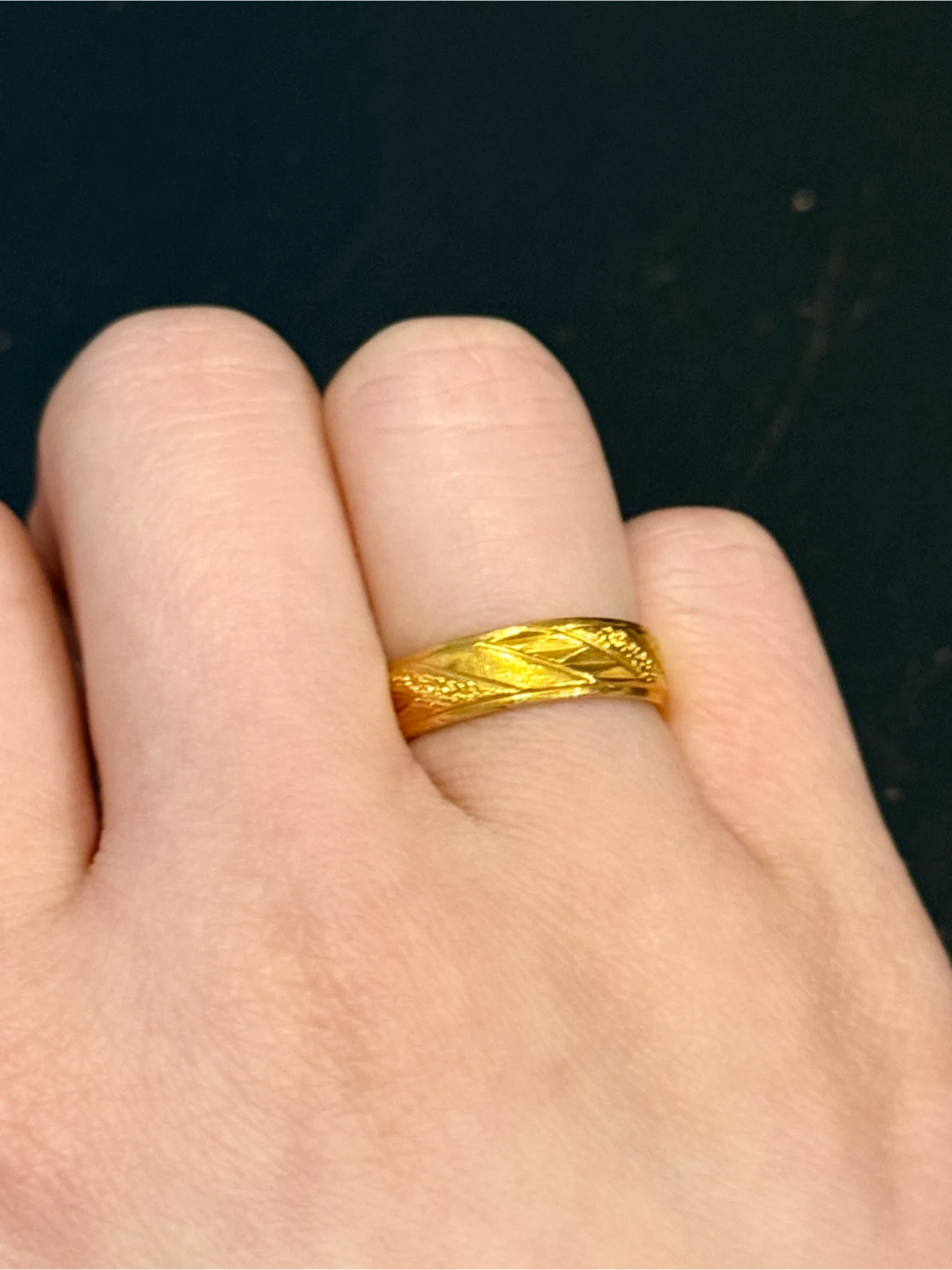 Real pure 24k 9999 Gold Ring