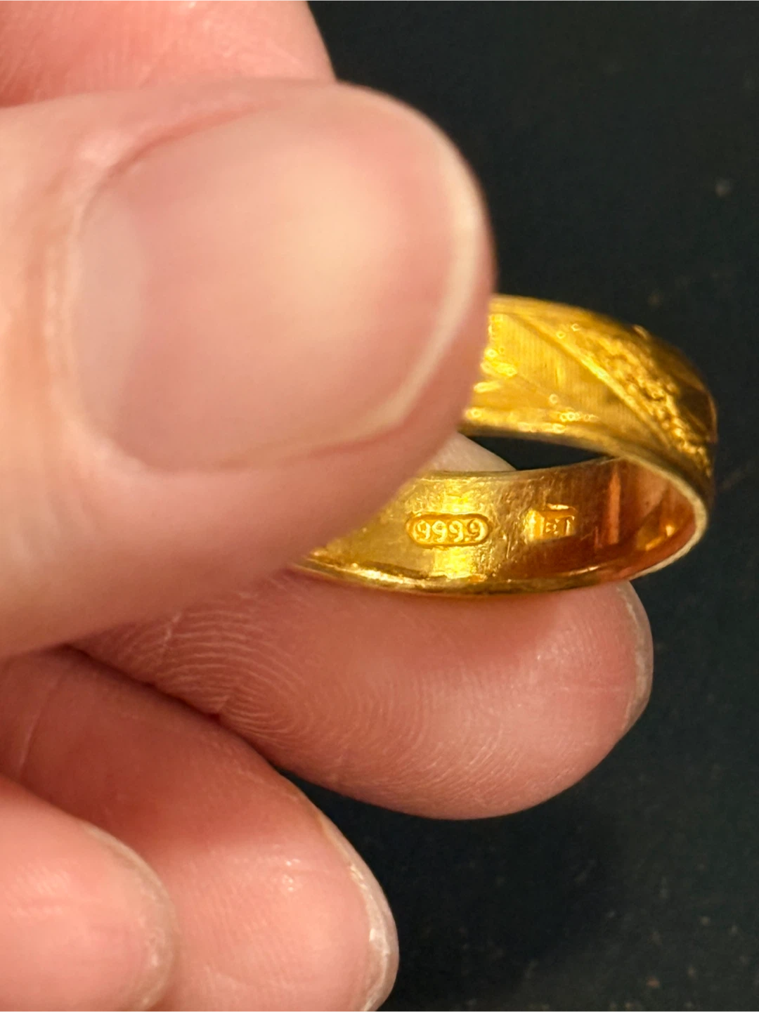 Real pure 24k 9999 Gold Ring - photo 3