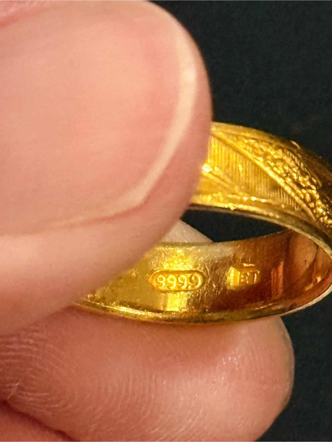 Real pure 24k 9999 Gold Ring - photo 2