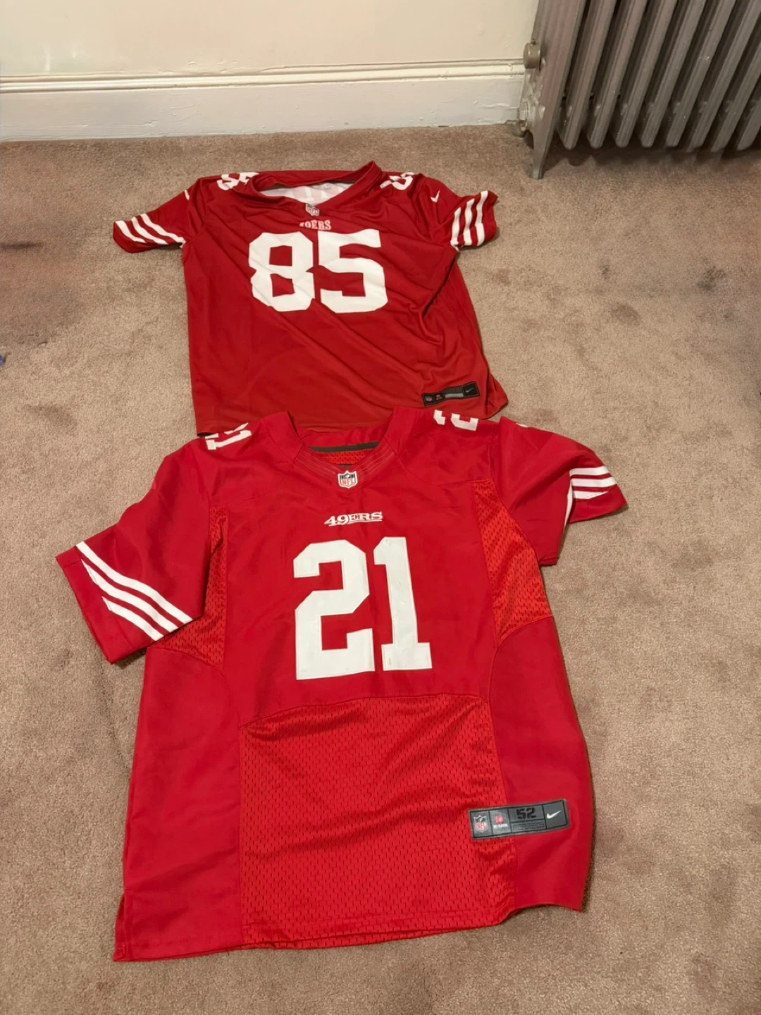 2 for 1 San Francisco 49ers NFL Jerseys - Kittle #85 & Gore #21