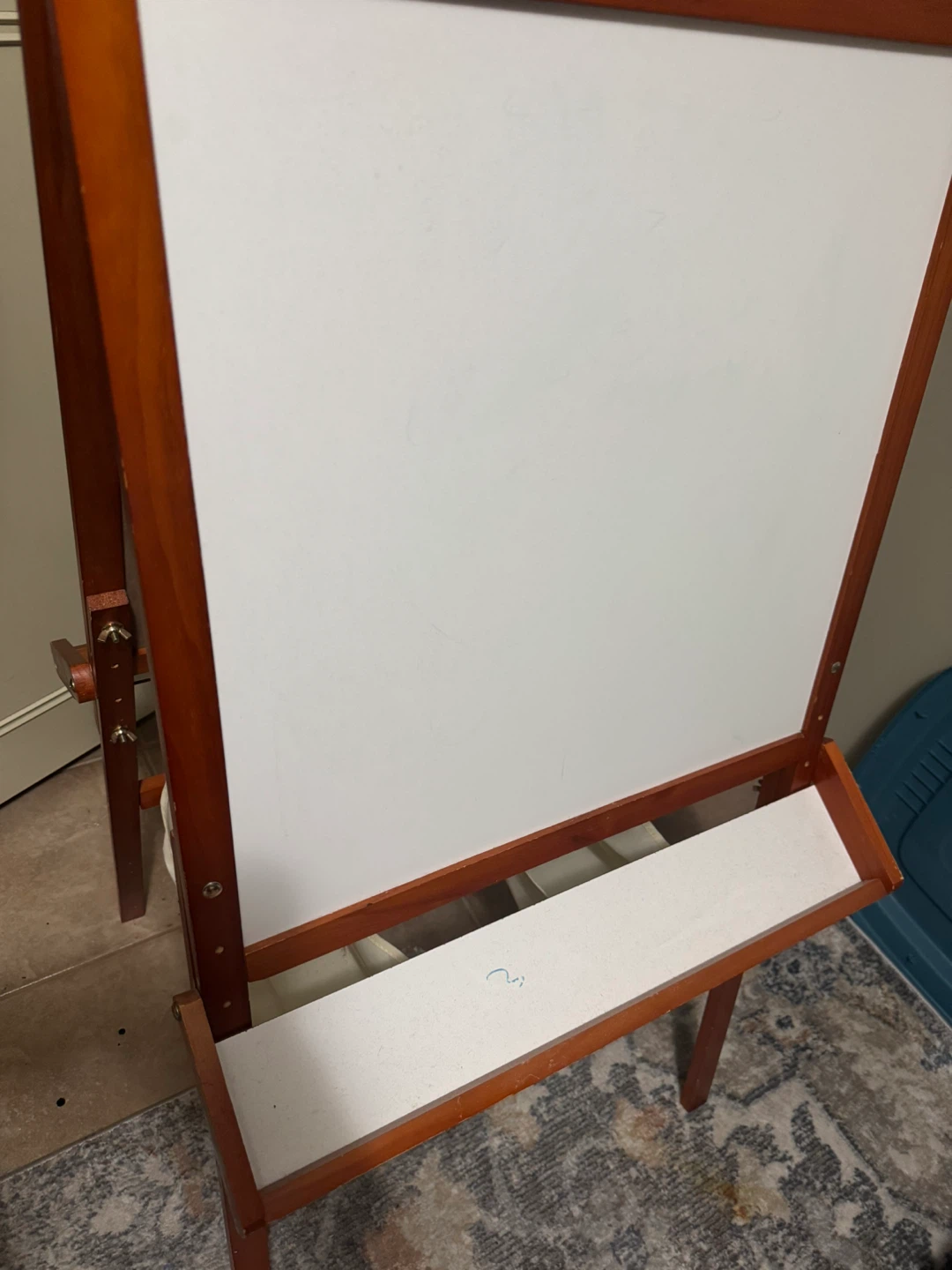 Wooden Easel with Whiteboard and Chalkboard