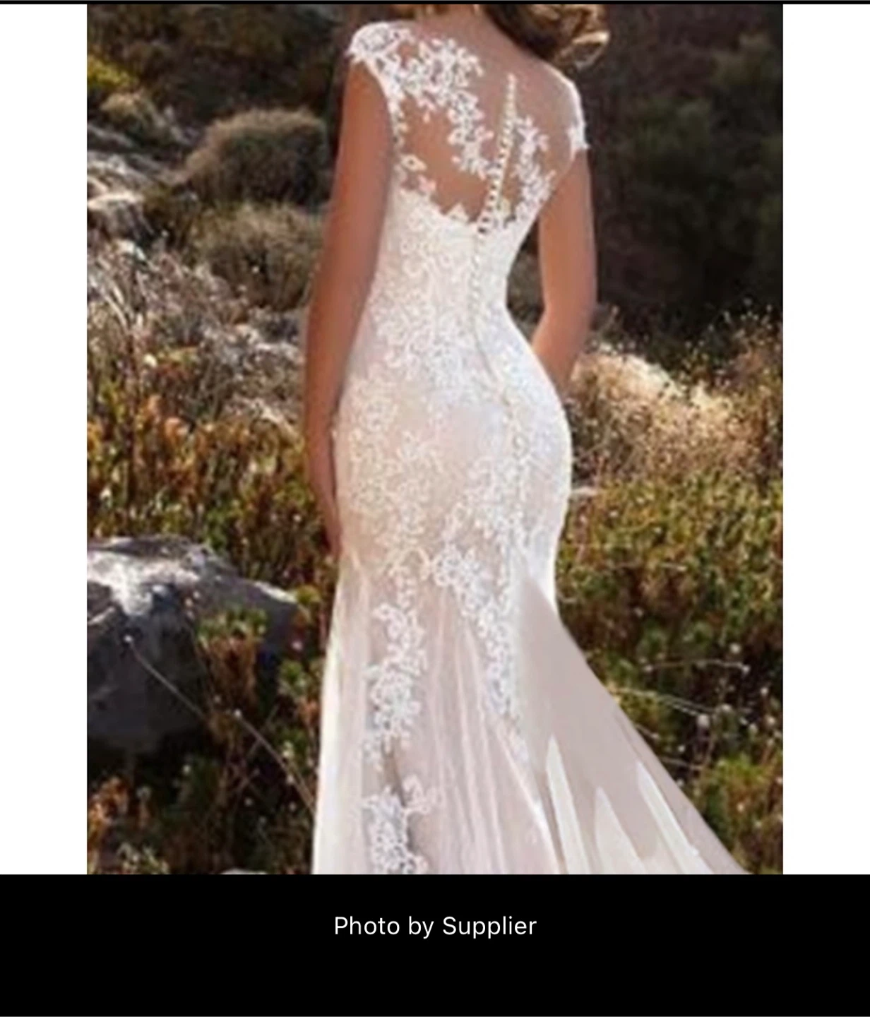 Ivory Lace Mermaid Wedding Dress - photo 3
