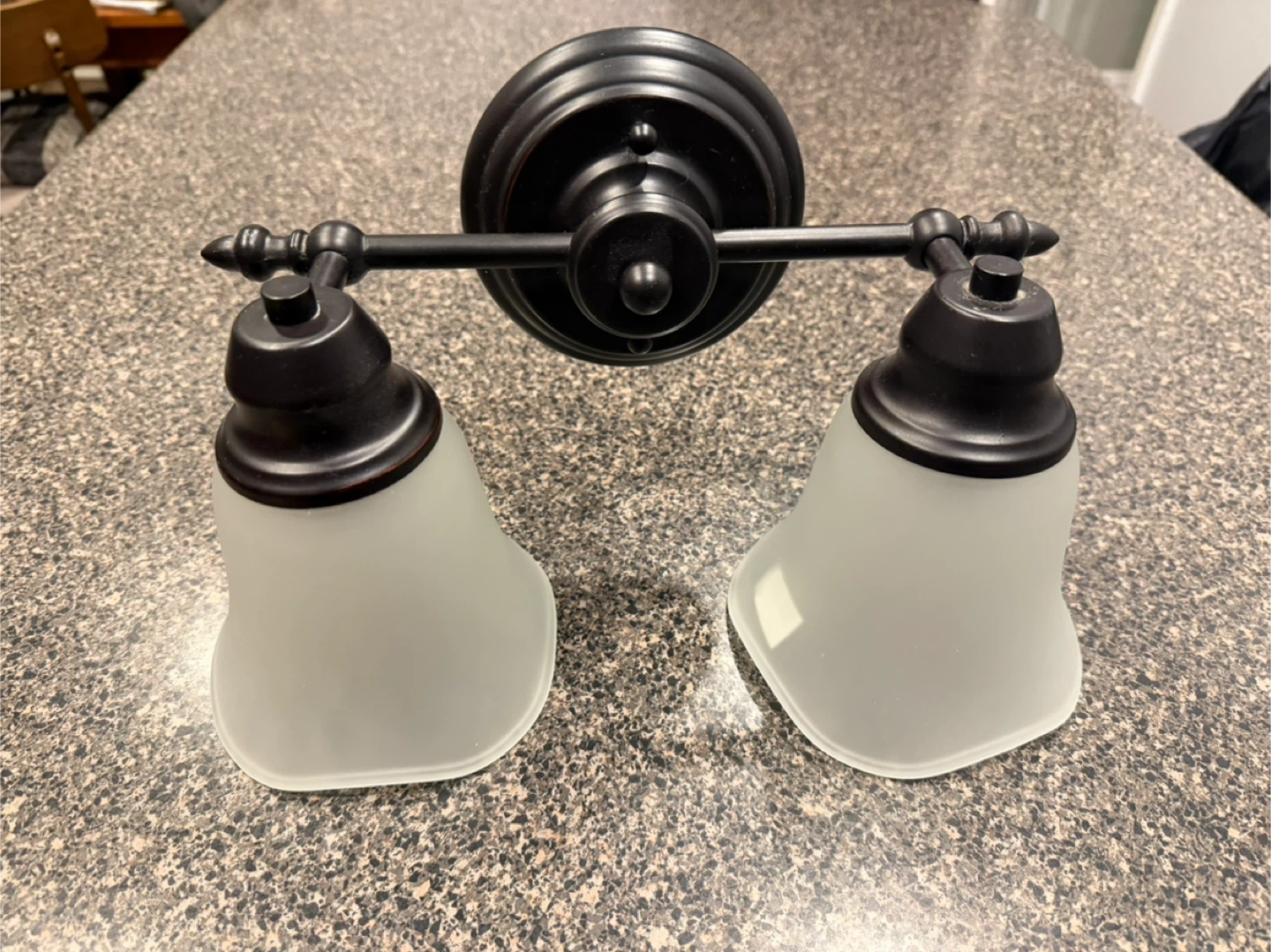 Matte Bronze Double Vanity Light Fixture