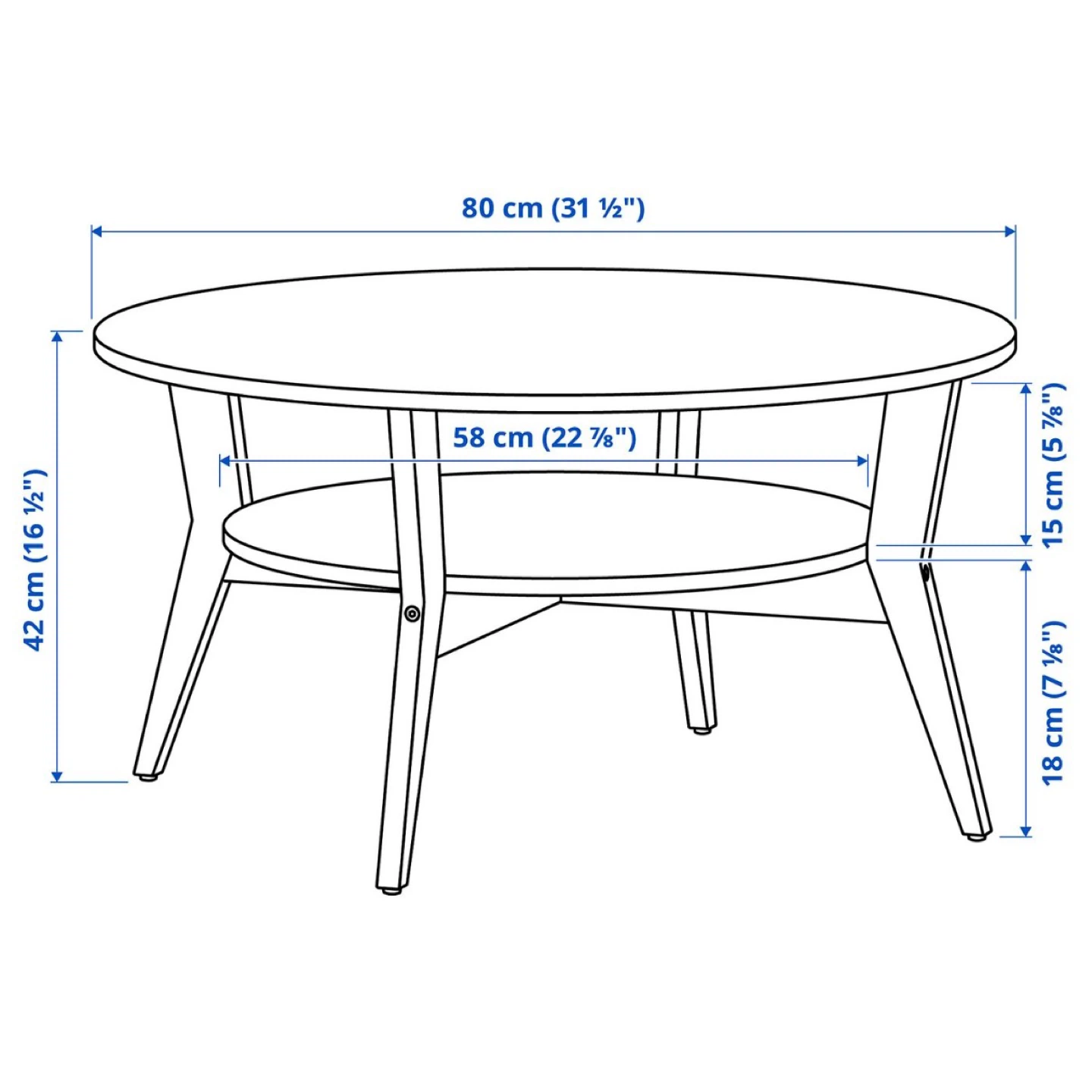 Round Wood Coffee Table - photo 2