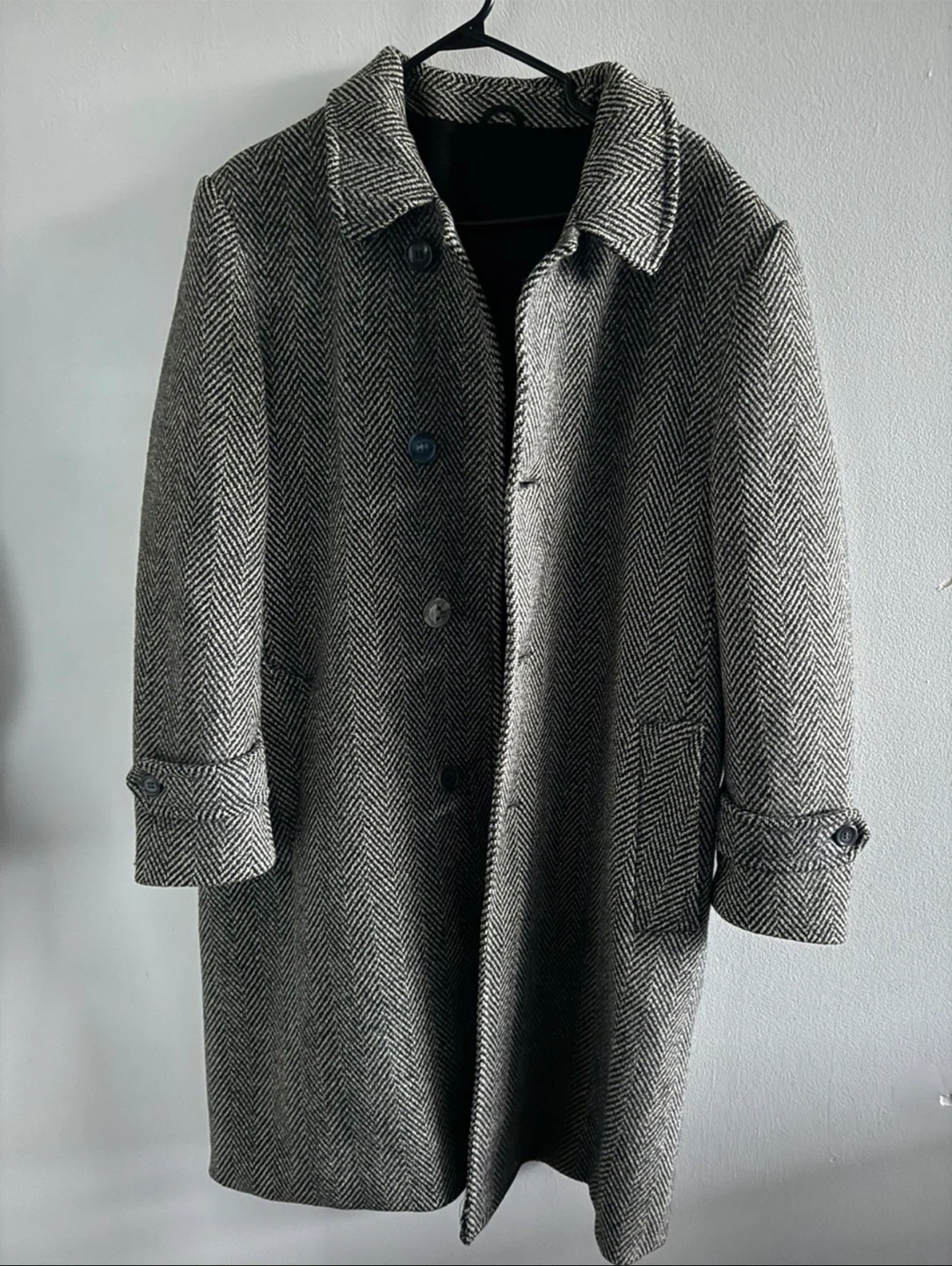 Herringbone Tweed Coat