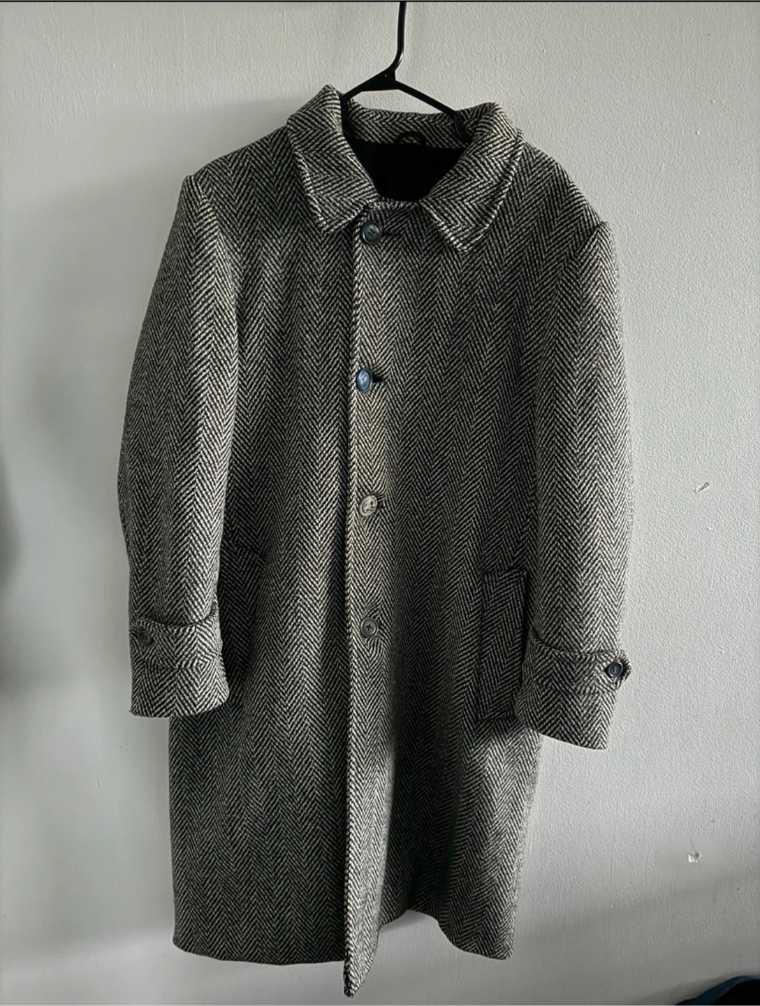 Herringbone Tweed Coat - photo 3