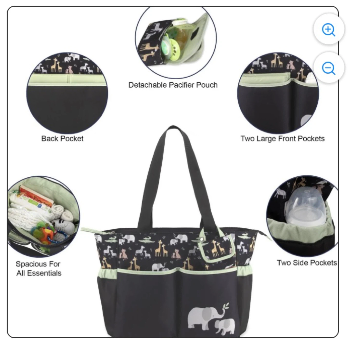 Diaper Bag with Animal Print - photo 3