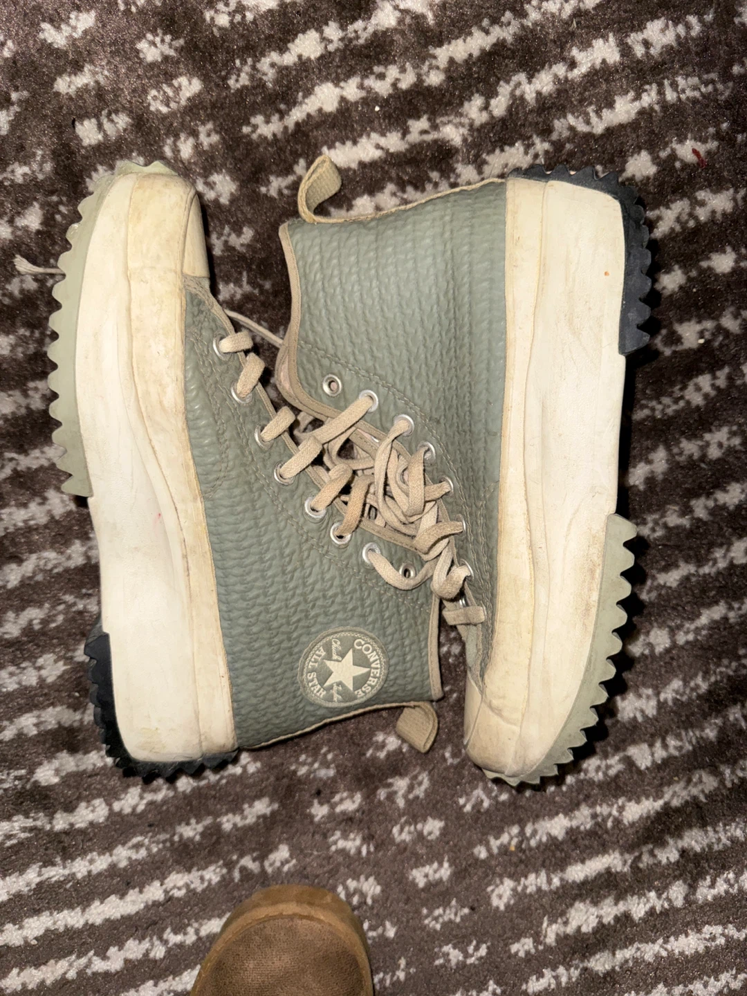 Converse Run Star Hike High Top Sneakers - Olive Green - photo 2