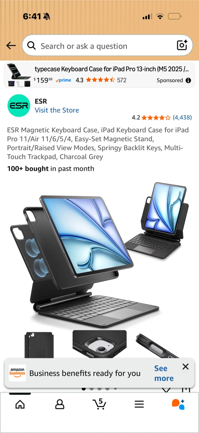 ESR Magnetic Keyboard Case for iPad Pro 11/Air 11/6/5/4