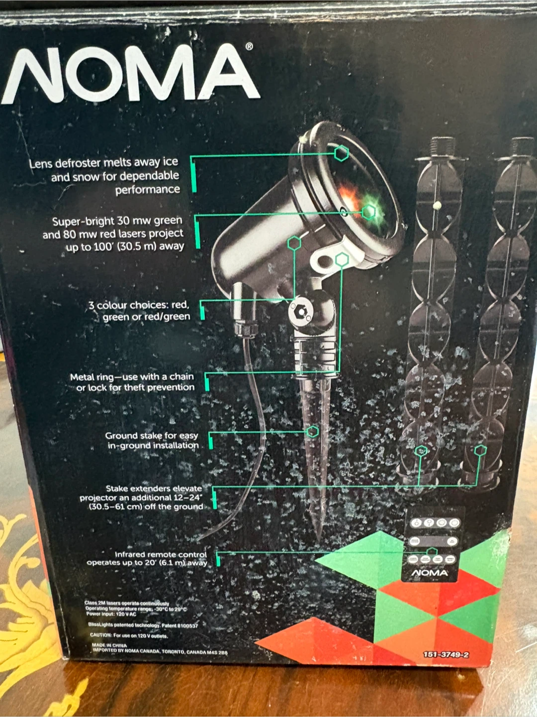 NOMA Starlight Laser Projector - Red/Green - photo 2