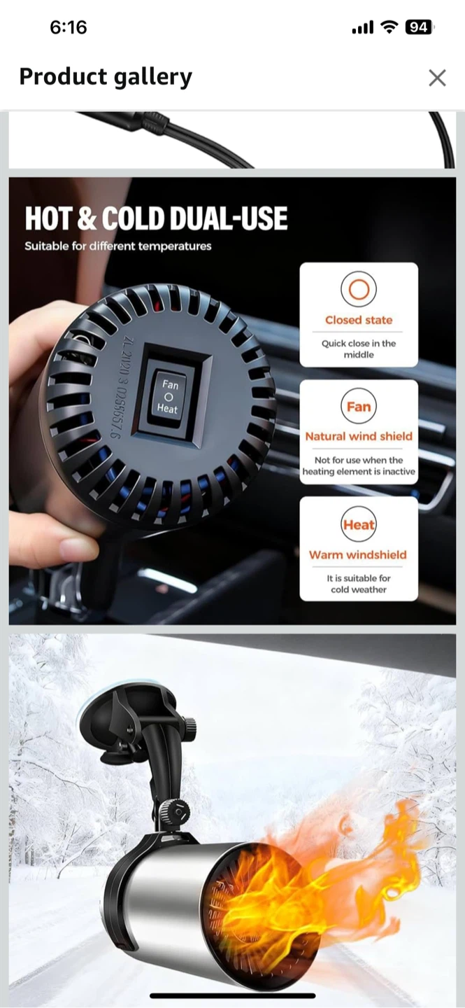 12V Car Heater and Fan - photo 4