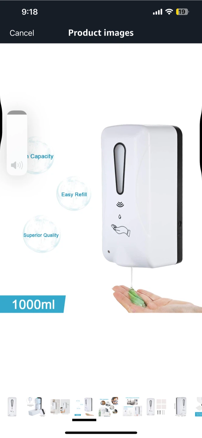 SCKJ Automatic Soap Dispenser - White - photo 5