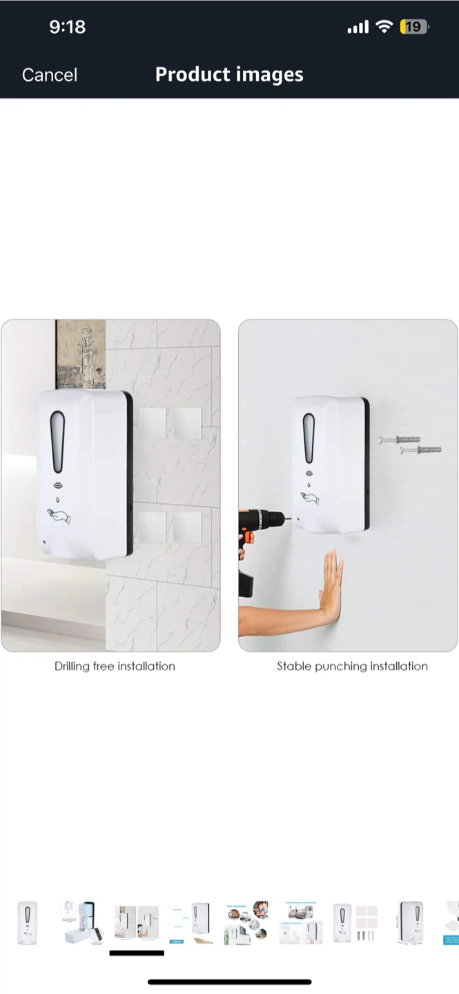 SCKJ Automatic Soap Dispenser - White - photo 4