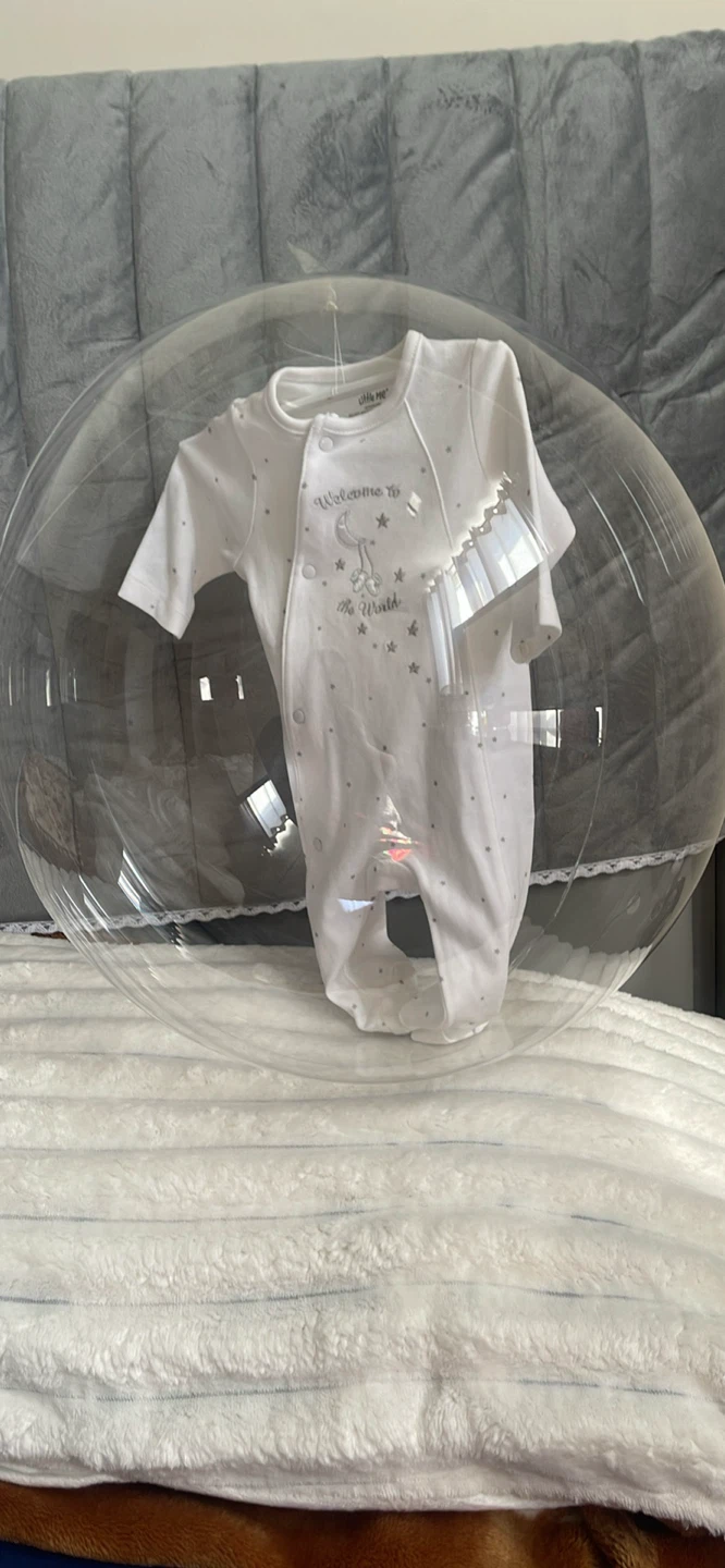 White Baby Onesie "Welcome to the World" - photo 2