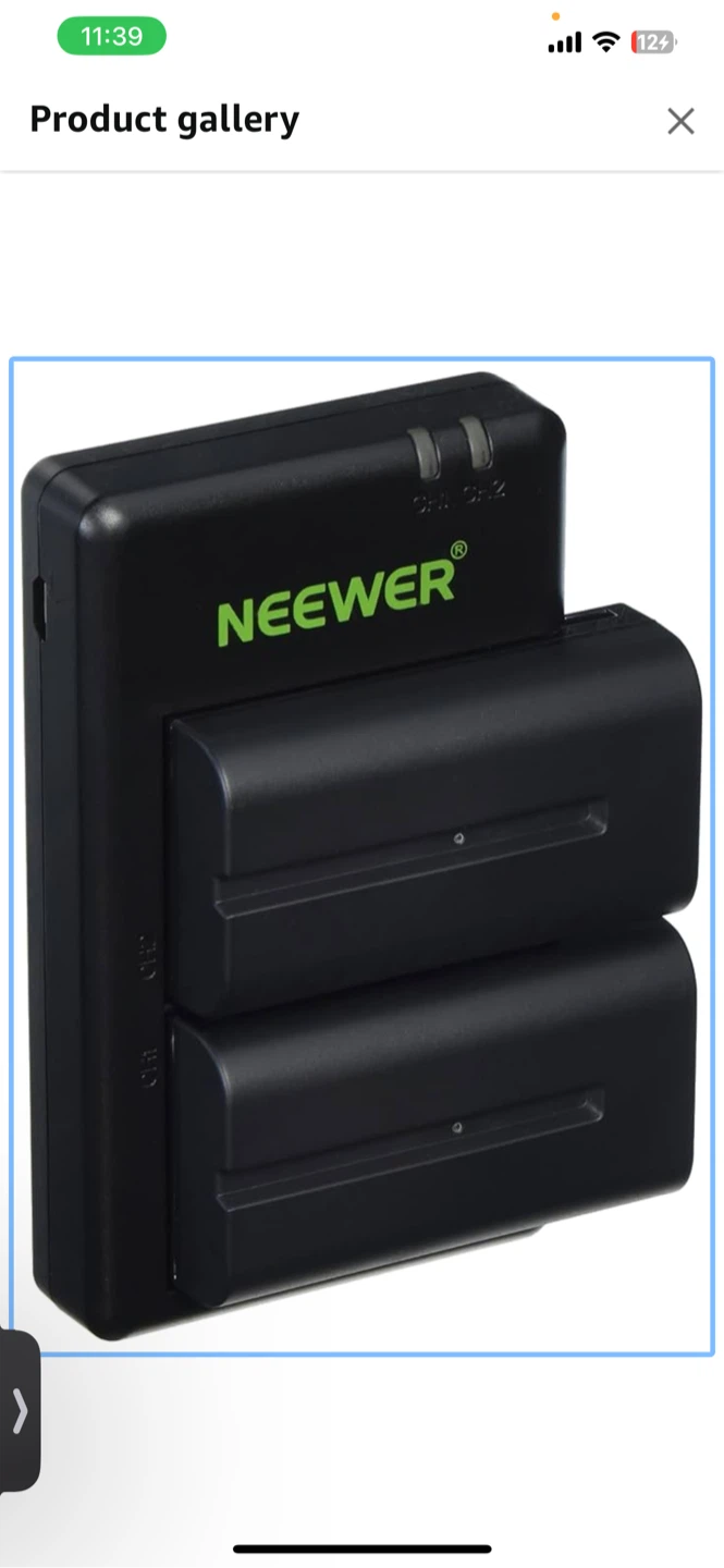 Neewer NP-F750 Battery 2 Pack Charger