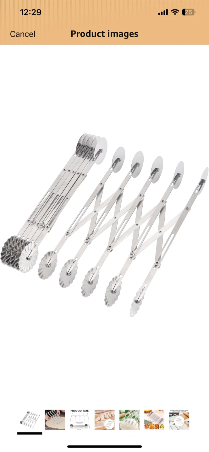 10 Wheel Stainless Steel Pastry Dough Cutter - photo 3