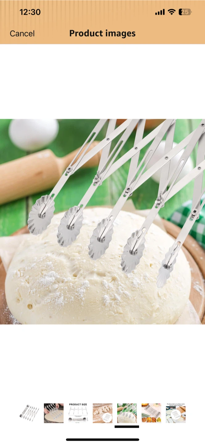 10 Wheel Stainless Steel Pastry Dough Cutter - photo 4