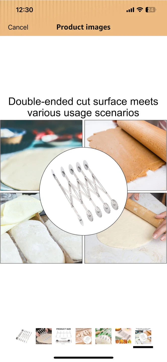 10 Wheel Stainless Steel Pastry Dough Cutter - photo 5