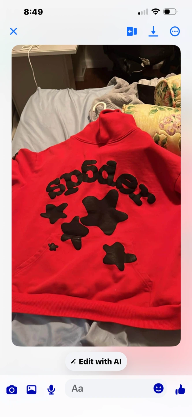 Sp5der Red Hoodie XL