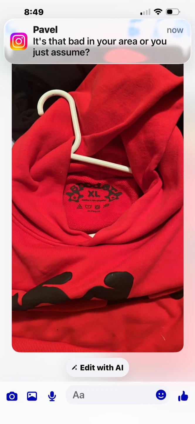 Sp5der Red Hoodie XL - photo 2