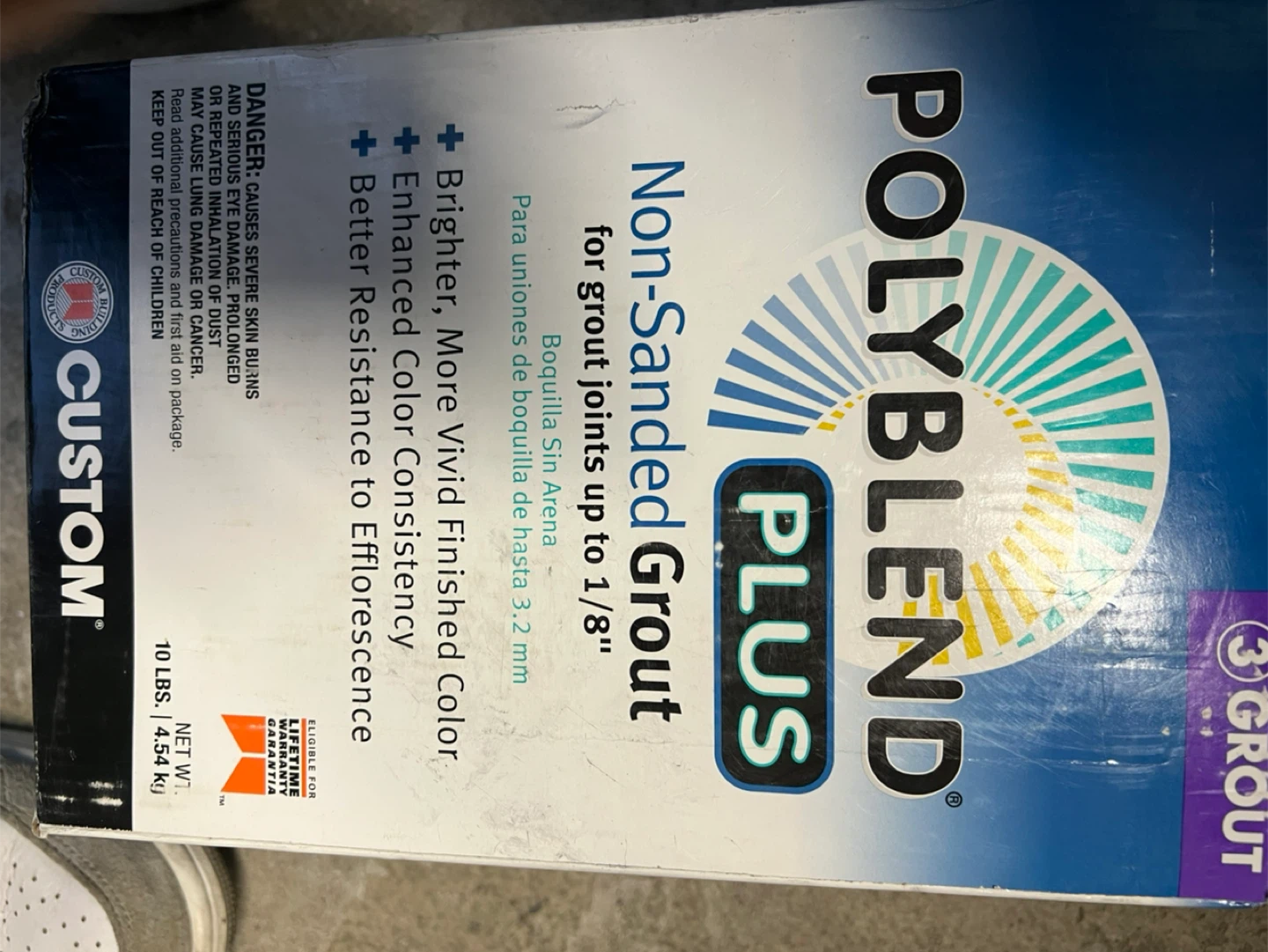 PolyBlend Plus Non-Sanded Grout, Charcoal Color, 10 Lbs
