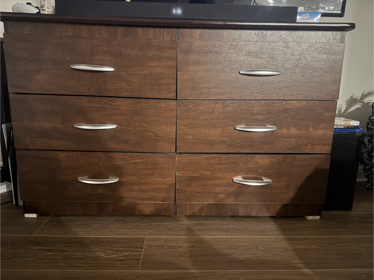 Dark Brown 6-Drawer Dresser