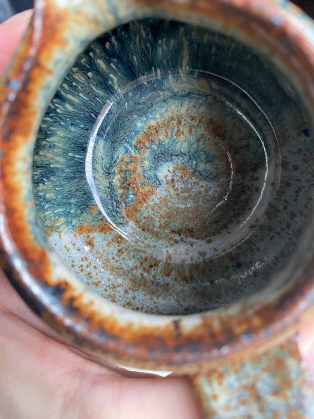 Handmade Antique Glazed Ceramic Creamer Pitcher - photo 4