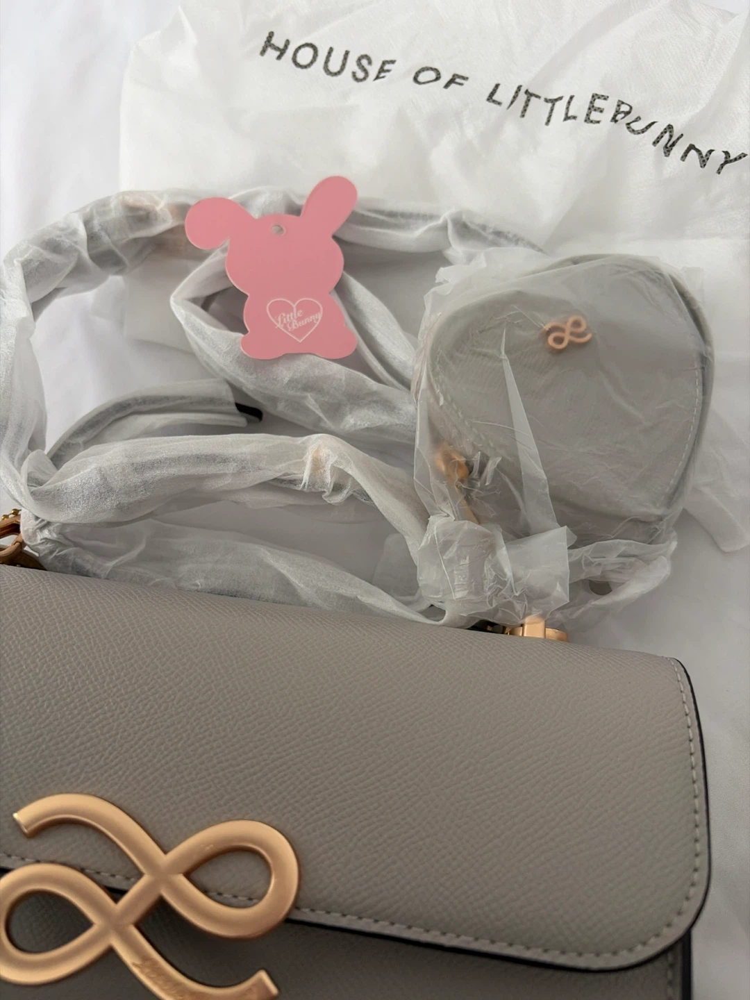 House of Little Bunny Grey Crossbody Bag with Coin Pouch - photo 4