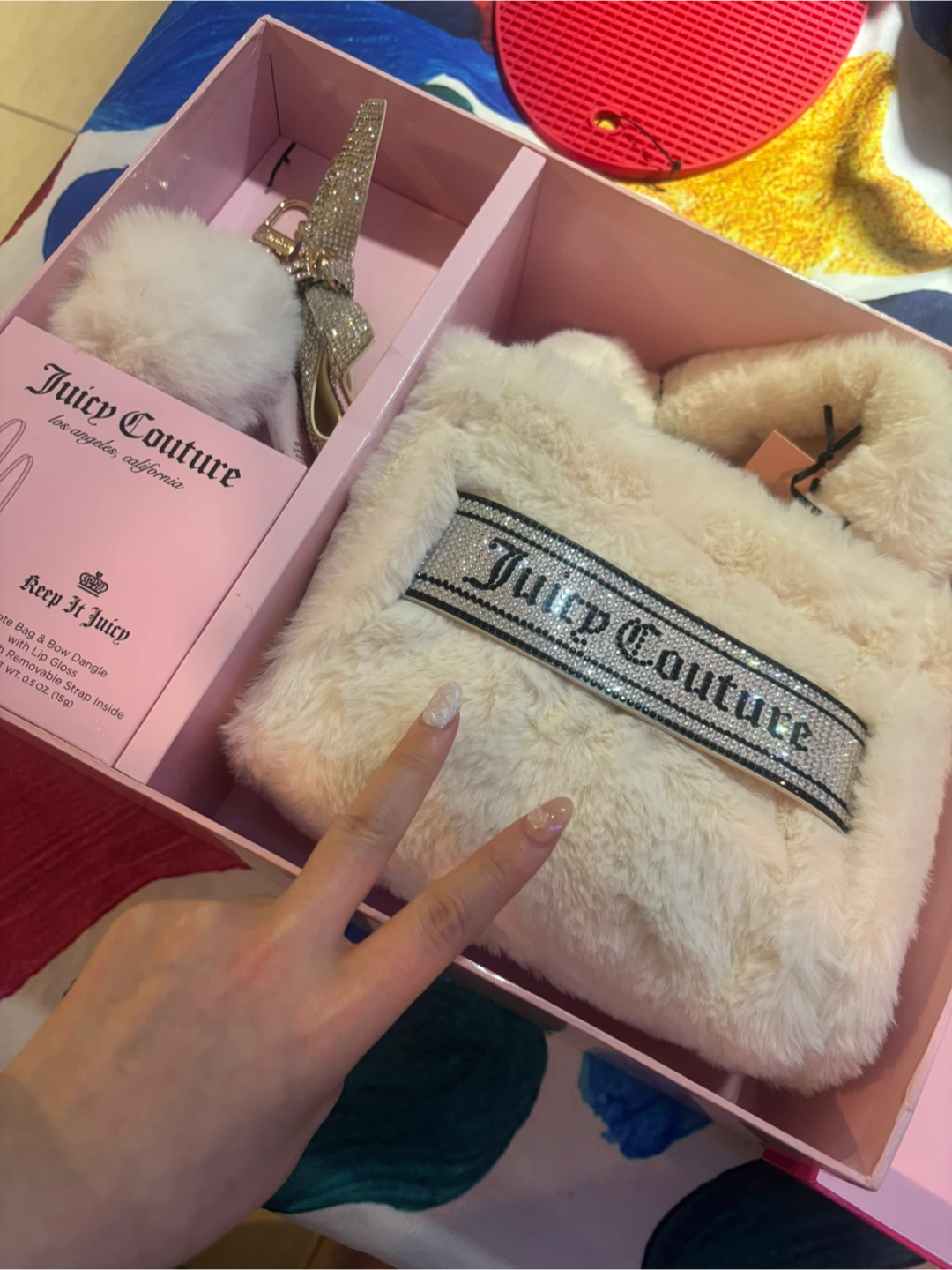 Juicy Couture Y2K Fluffy Mini Bag Set with Lip Gloss - photo 2
