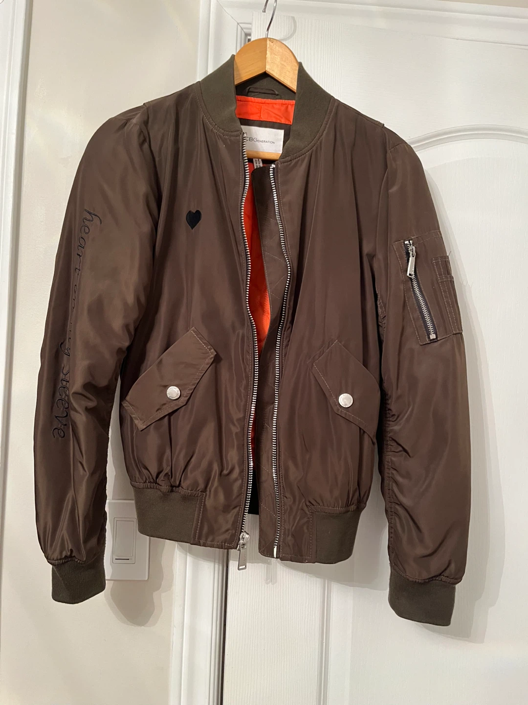 BCBGeneration 'Heart On My Sleeve' Bomber Jacket - XS - photo 3