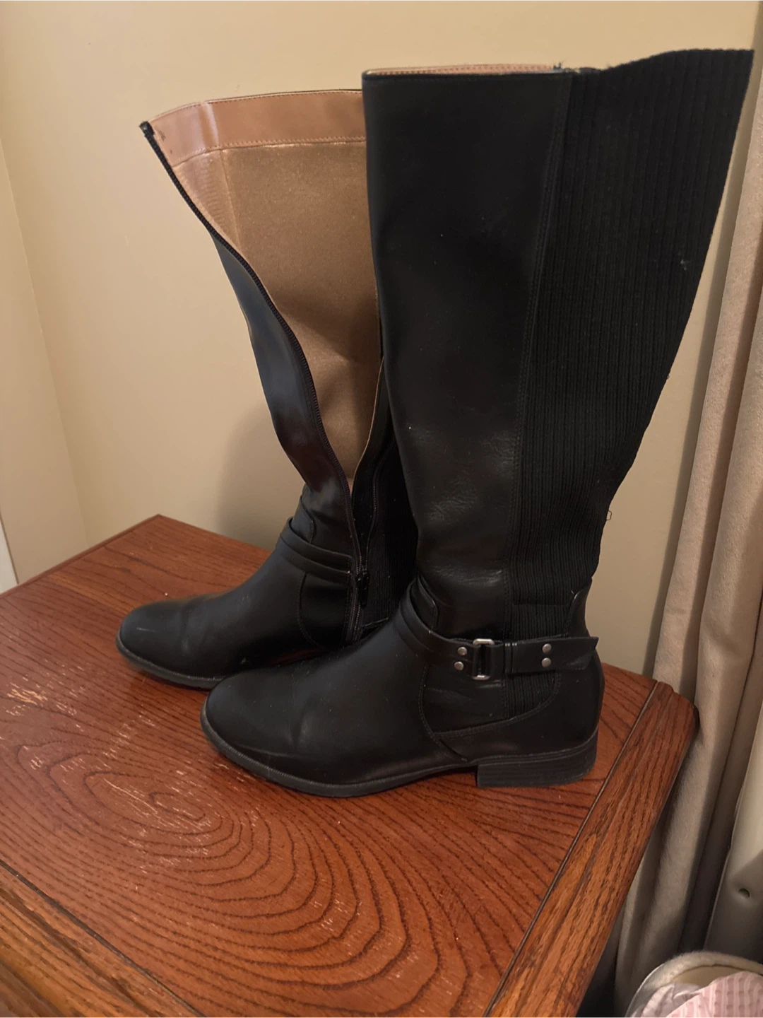 Life Stride "X-Anita" Black Knee-High Boots Size 9M - photo 2