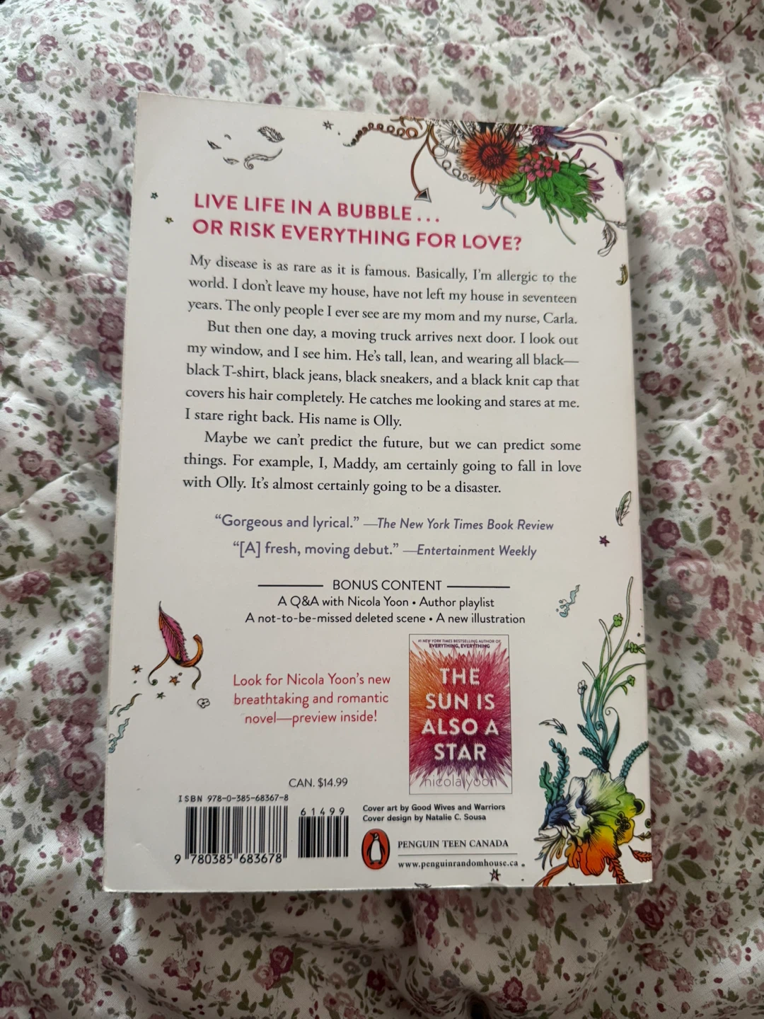 Everything Everything by Nicola Yoon Paperback Book - photo 2