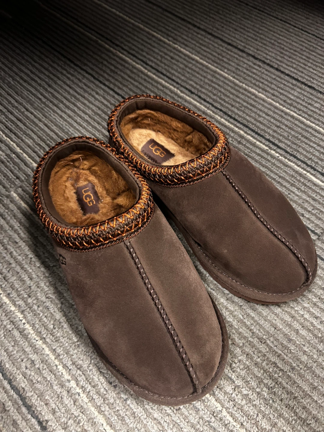 UGG Women's Brown Shearling Slippers Size 8