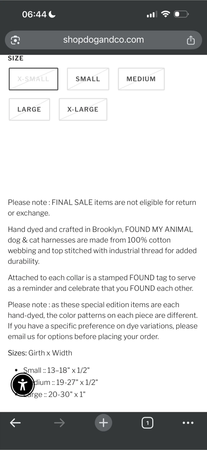 Found My Animal Cotton Ombre Dog Harness - Grey - photo 5