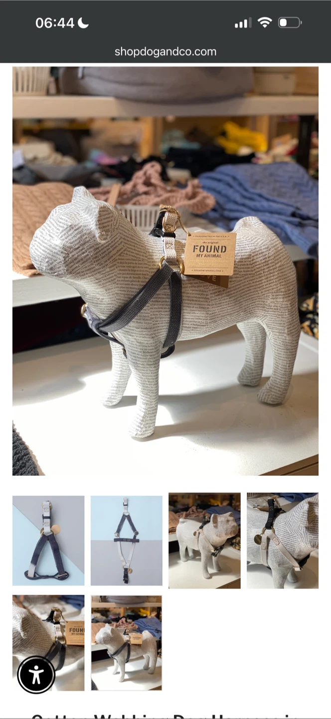 Found My Animal Cotton Ombre Dog Harness - Grey - photo 2