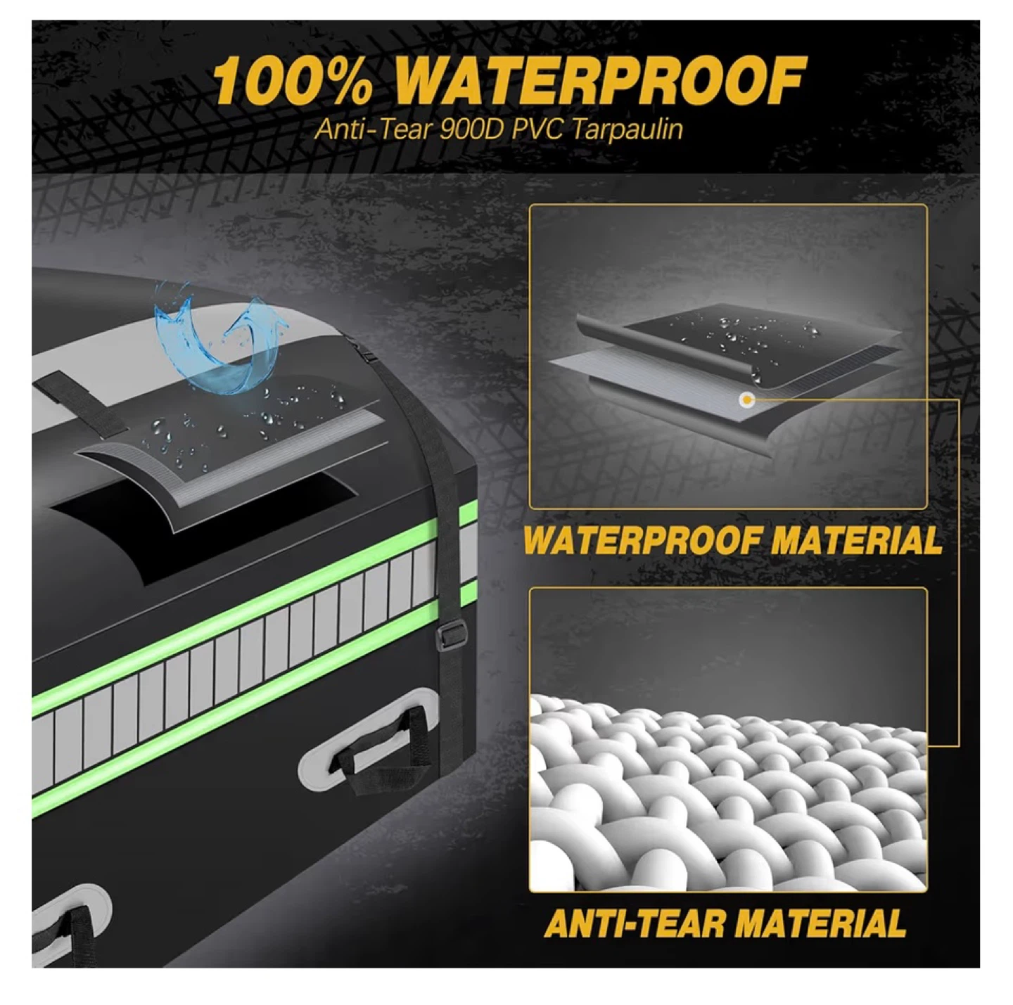 Aurelio Tech 20 Cubic Feet Waterproof Car Rooftop Cargo Bag - photo 4