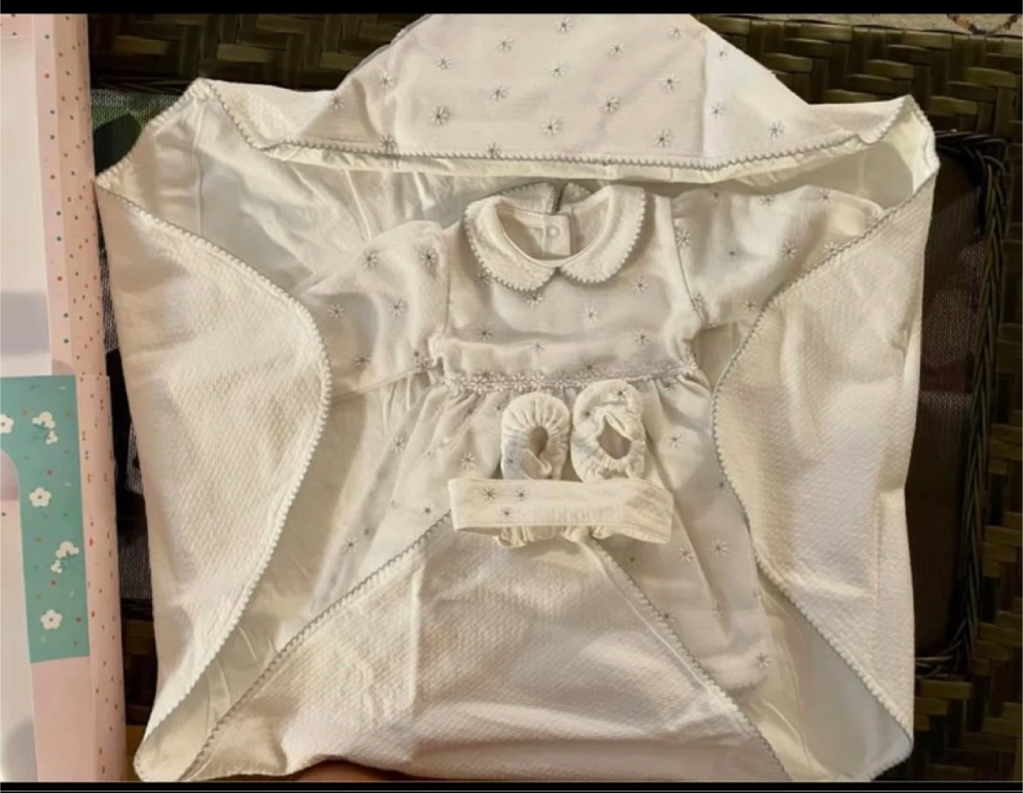 Baby Girl Christening Gown Set with Bonnet and Shoes - photo 3