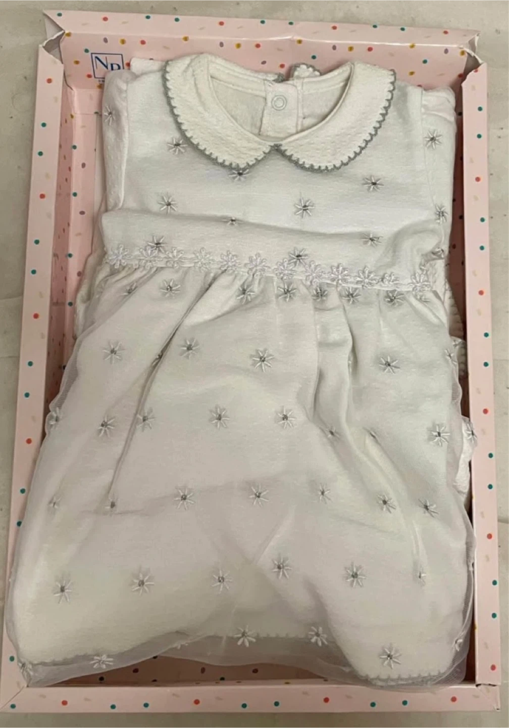 Baby Girl Christening Gown Set with Bonnet and Shoes - photo 5