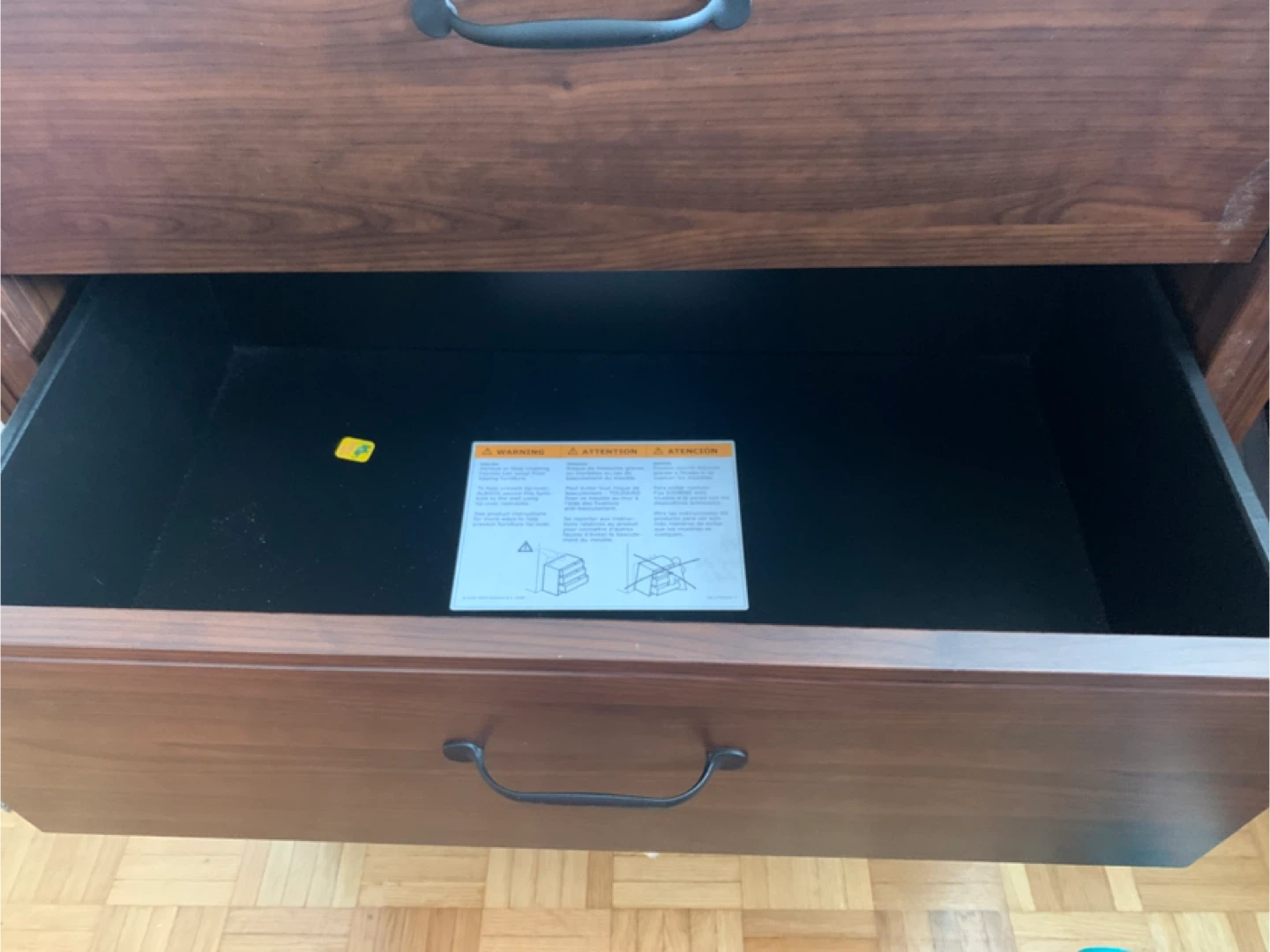 Dark Brown 3-Drawer Dresser - photo 3