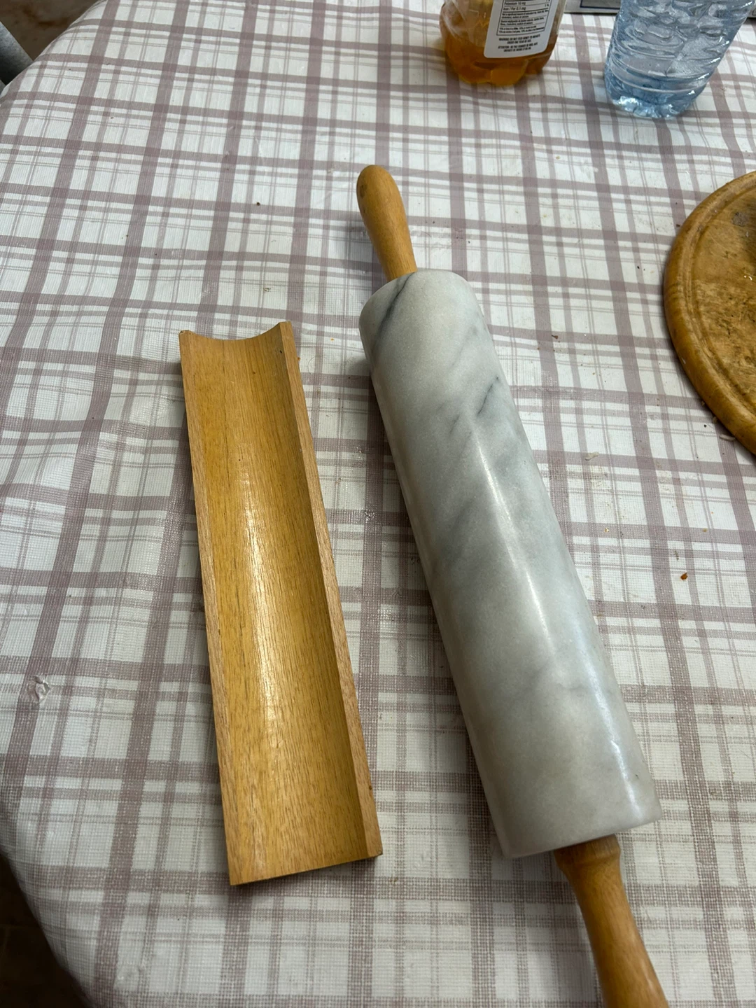 Marble Rolling Pin with Wooden Handles - photo 2