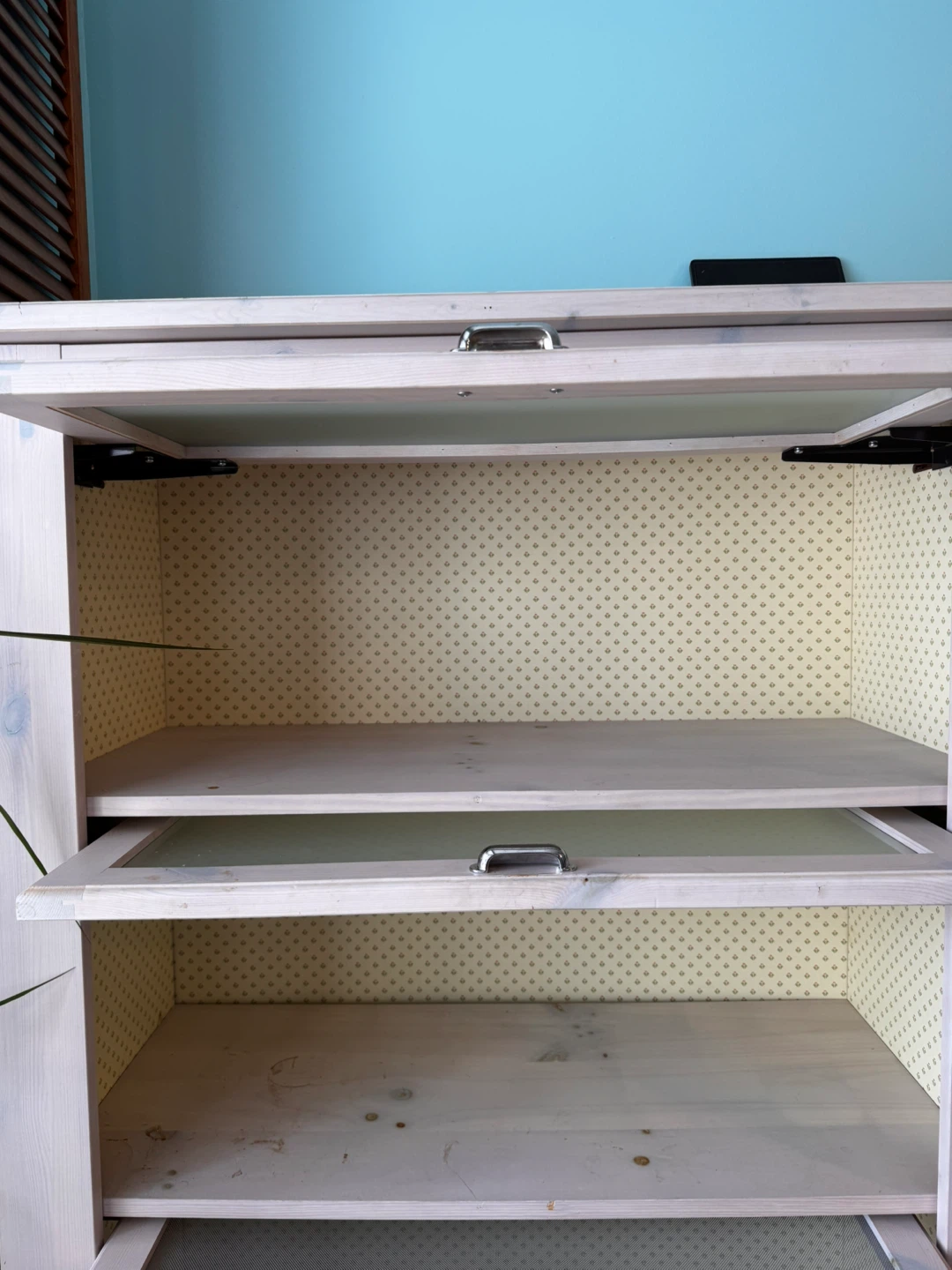 IKEA White Wood Storage Cabinet with Drawers and Shelves - photo 3