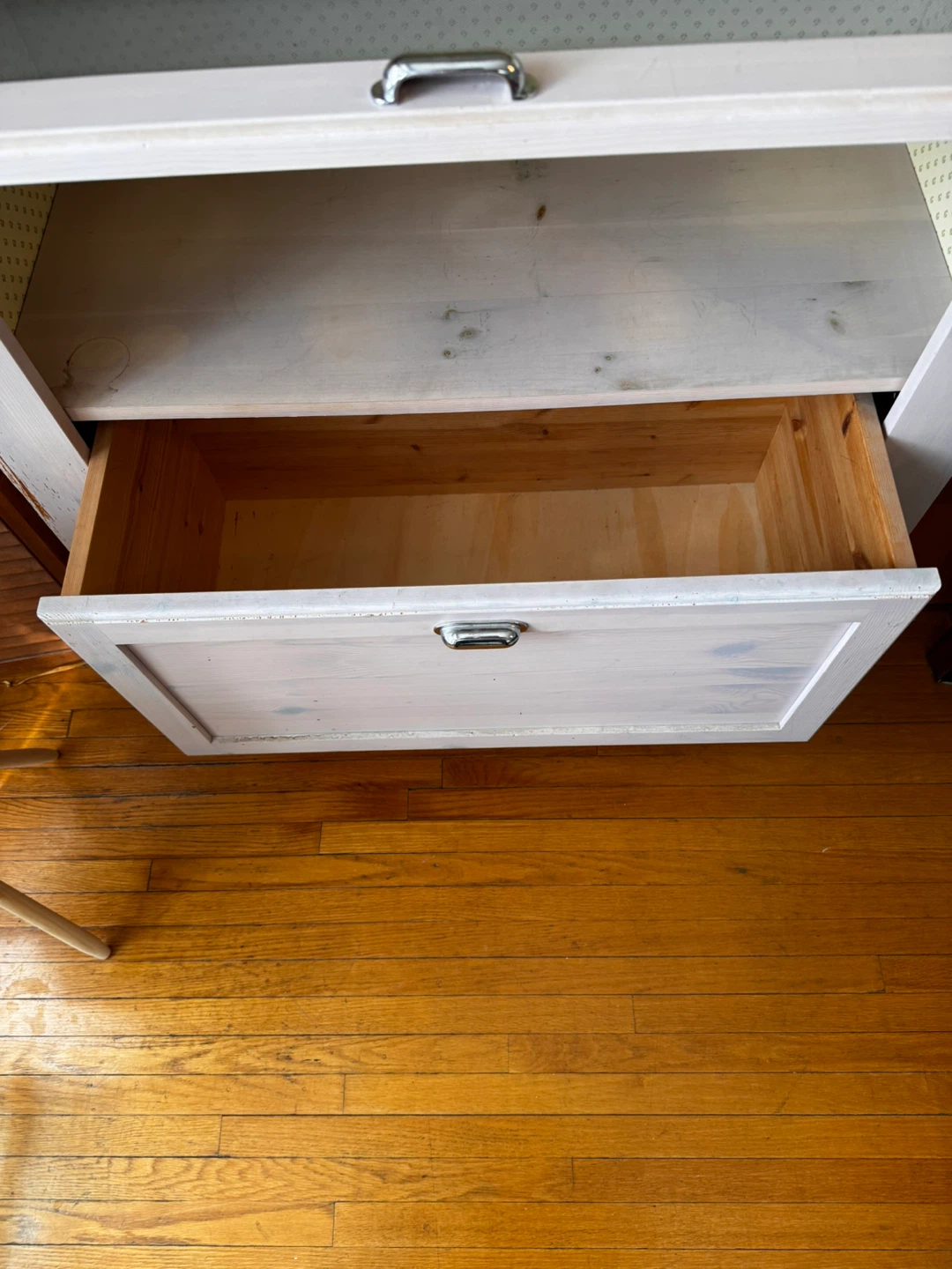 IKEA White Wood Storage Cabinet with Drawers and Shelves - photo 5