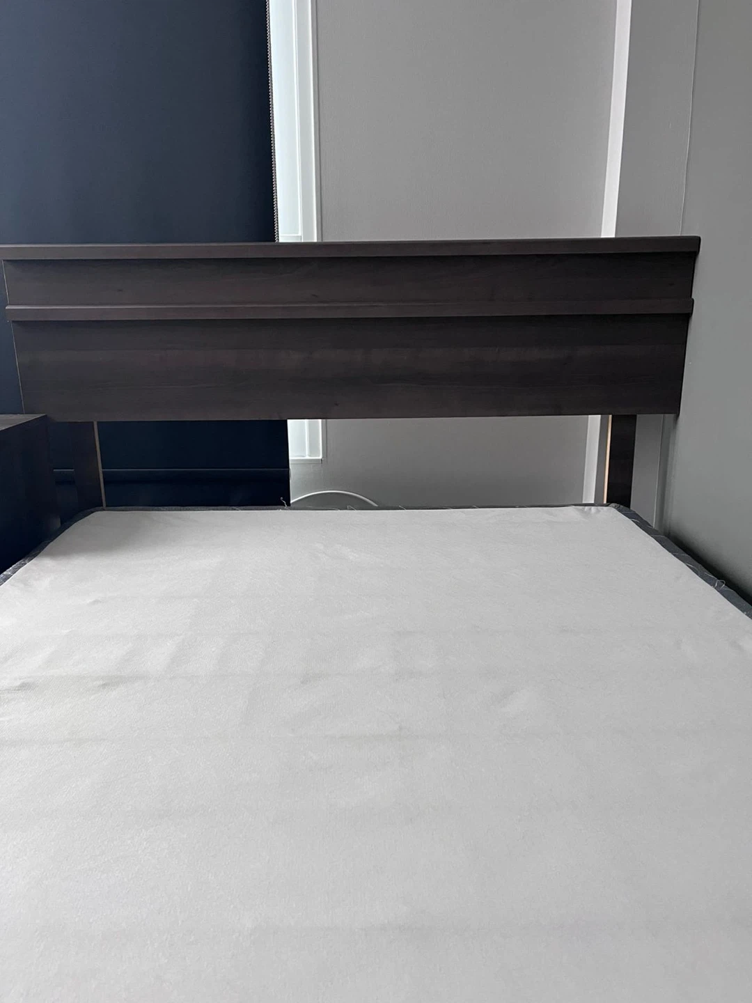Wood Headboard Bed Frame, box spring double - photo 3