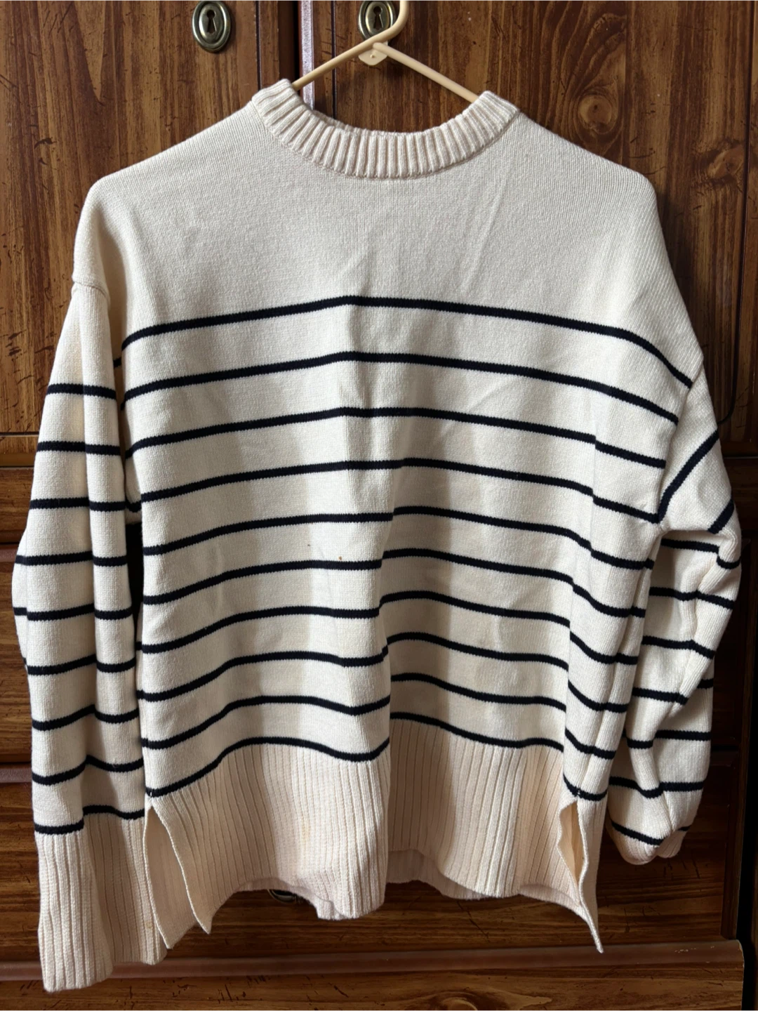 ZARA Striped Sweater - Cream/Black