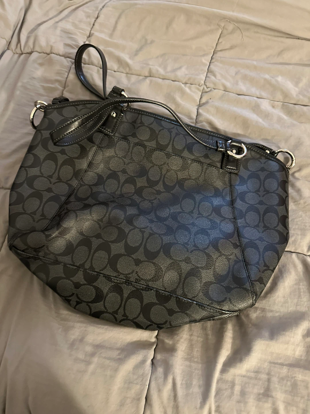 Coach Black Monogram Tote Bag - photo 3
