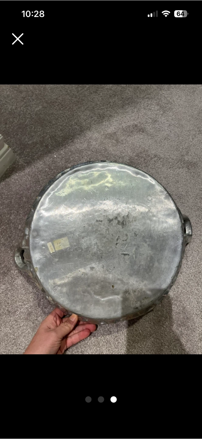 Vintage Aluminum Serving Dish with Handles - photo 3