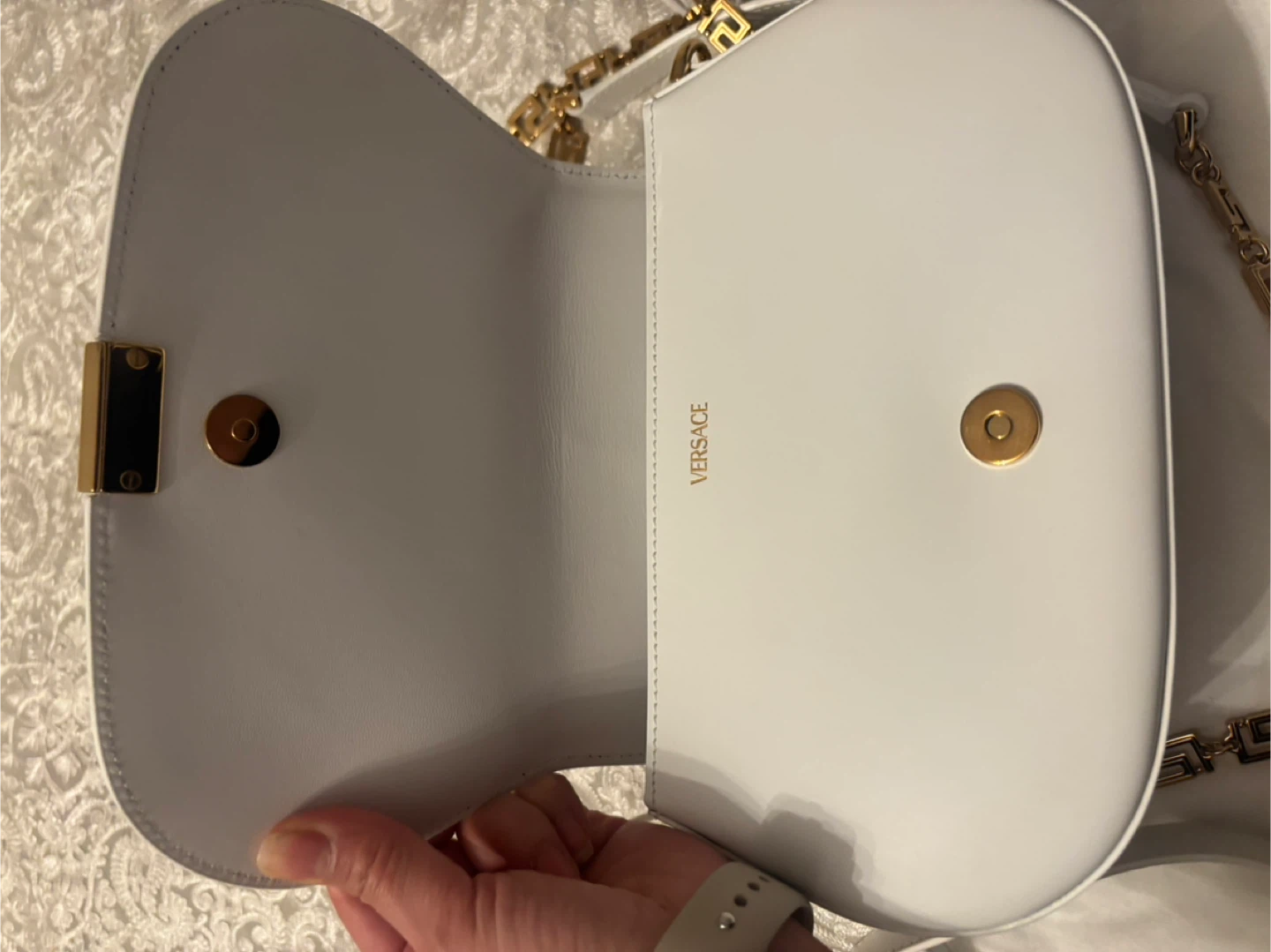 Brand new authentic Versace white shoulder bag - photo 3