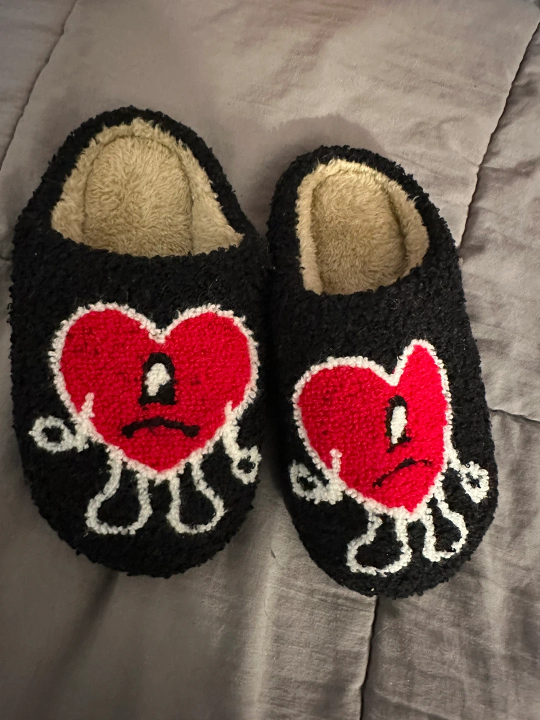Bad Bunny Heart Slippers