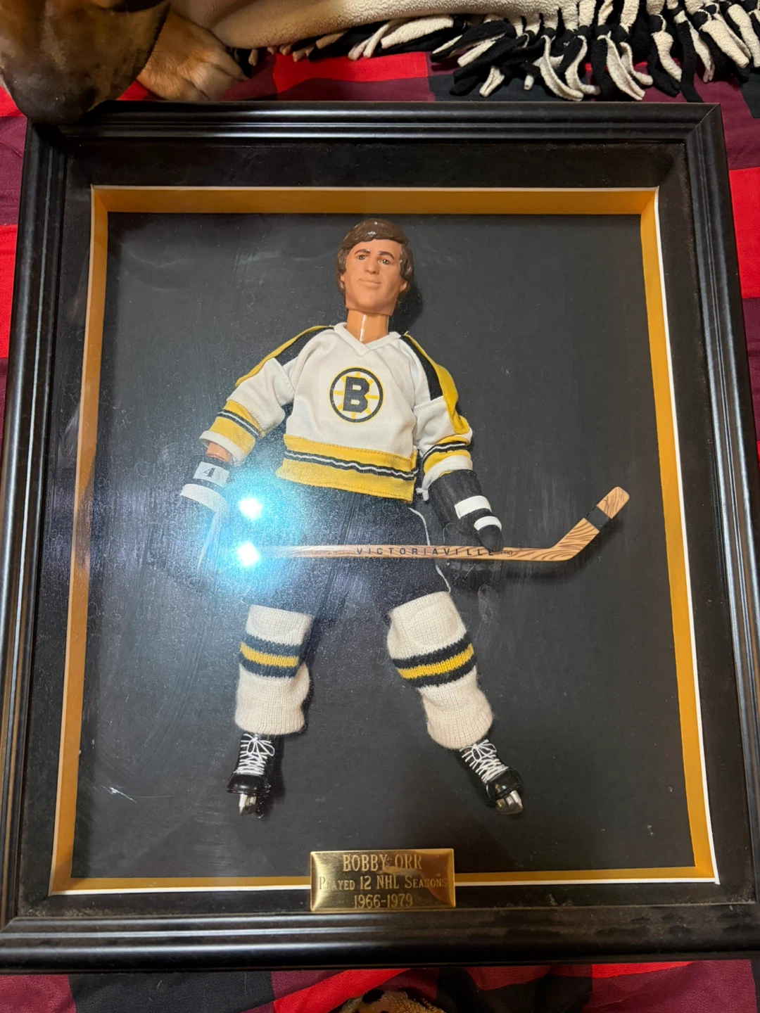 Bobby Orr Framed Hockey Figure