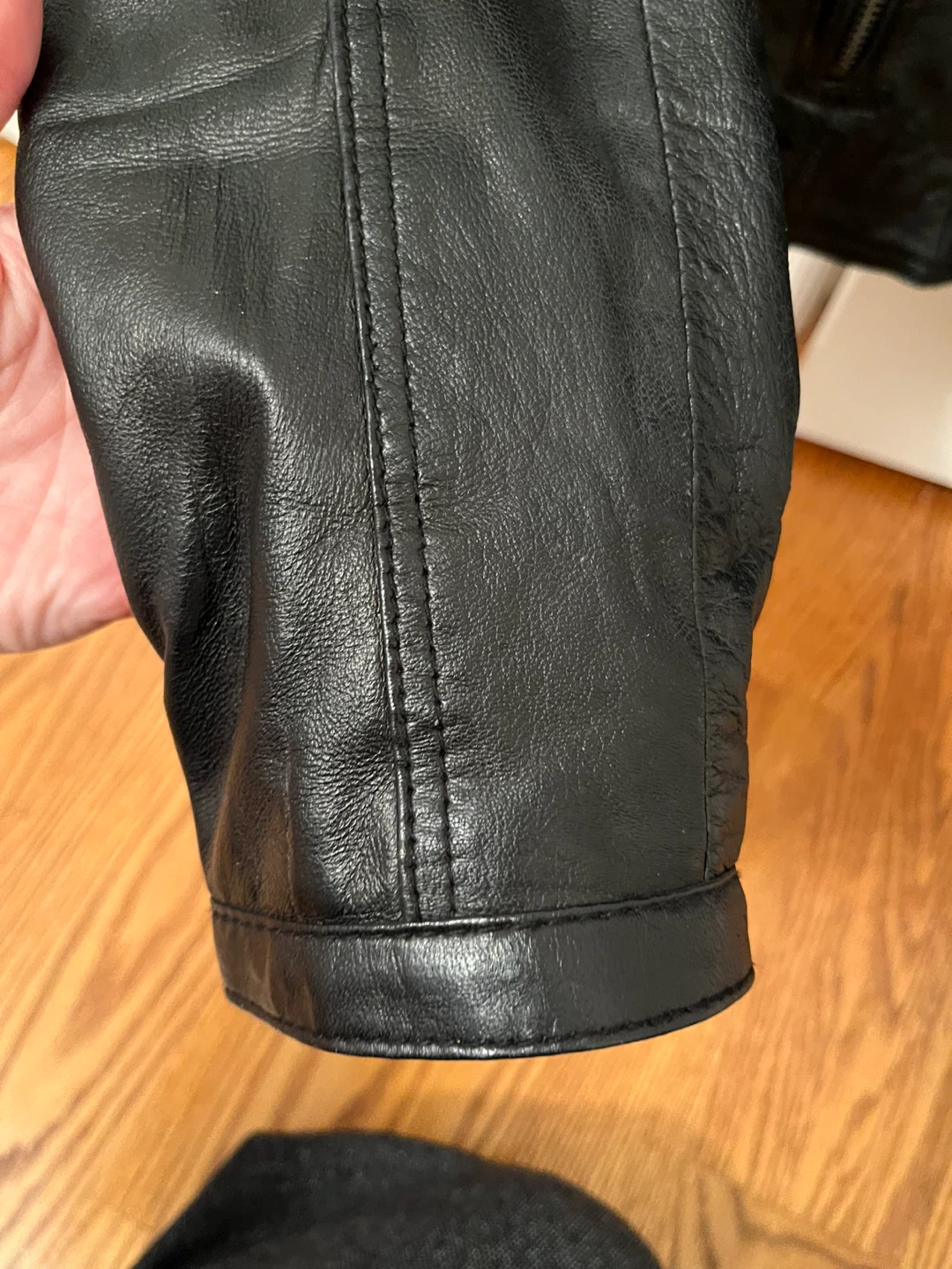 Zara Woman Black Leather Biker Jacket - Size L - photo 5